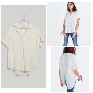 Madewell
Courier Button-Back Shirt in Pure White